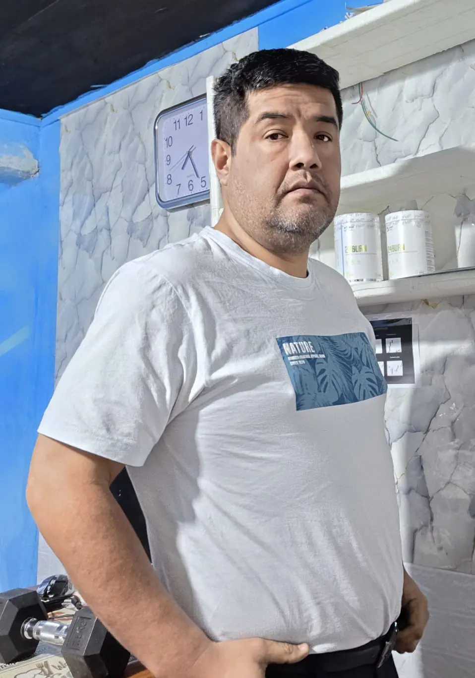 Hugo durante su proceso de bienestar